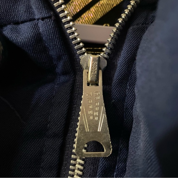 Vintage 60s 70s Sears Best Men’s Store Blue Coat Faux Fur Trim Size Small - Picture 5 of 8